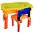 Sandbox, desk with chair