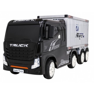 Container Truck Black + Semitrailer
