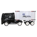 Container Truck Black + Semitrailer