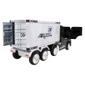Container Truck Black + Semitrailer