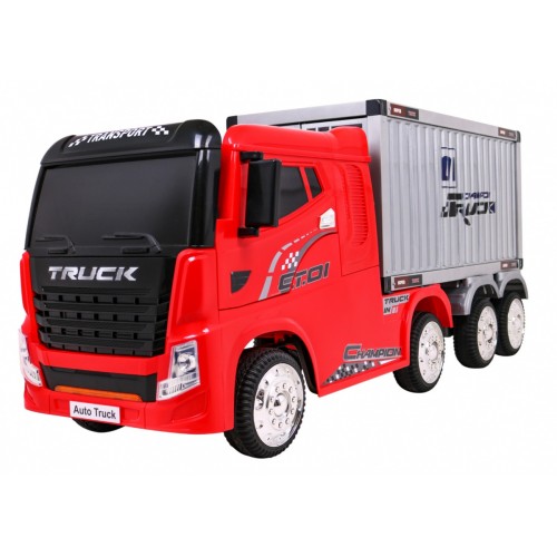Container Truck Red + Semitrailer