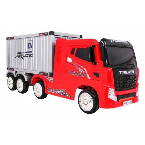 Container Truck Red + Semitrailer