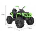 Vehicle Quad ATV 2 4 G BDM0906 black and green