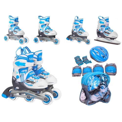 Rollerskate set 4 in 1 27-30 blue