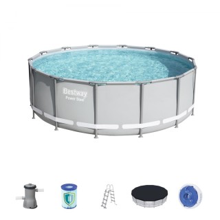 Rack swimming pool 14FT 427x122 cm POWERSteel 6w1 BESTWAY