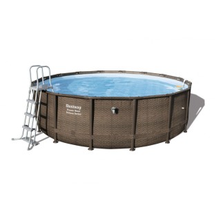 Pool Rack 16 ft 488x122 cm Power Steel Deluxe Rattan Series
