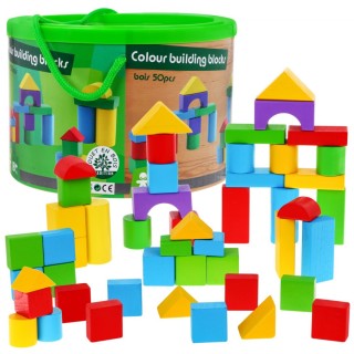Wood Brick Set 50pcs Sorter