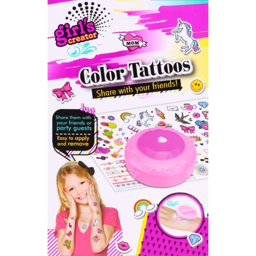A Set Of Colorful Tattoos Casket