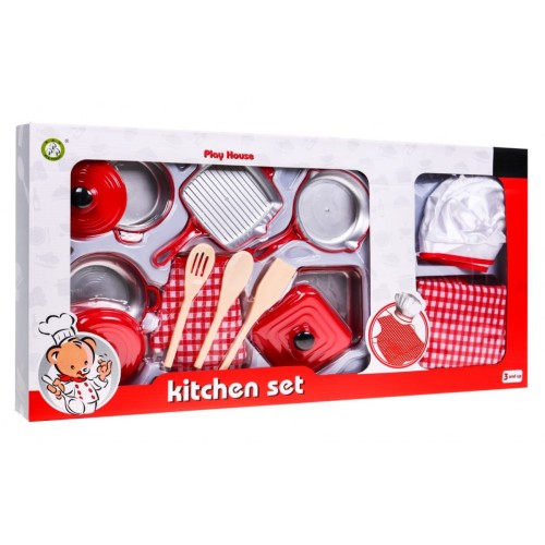 Kitchen set 14 El Red Apron Glove