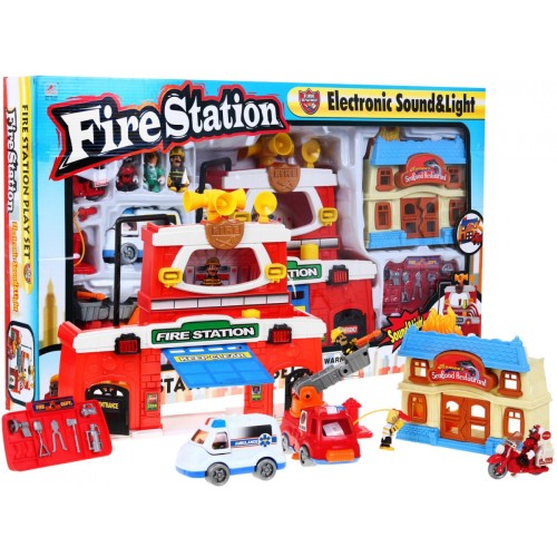 Set Of Fire Brigade Ambulance