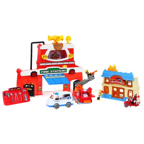 Set Of Fire Brigade Ambulance
