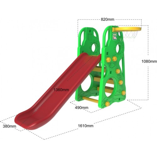 Slide Swing Basketball 3in1 Green