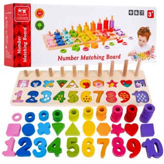 Wooden set of games for learning