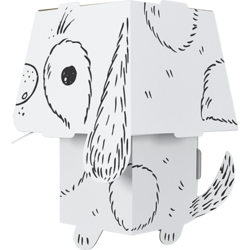 3D dog coloring book