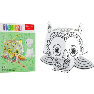 3D owl coloring book
