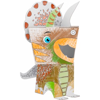 3D Triceratops coloring book