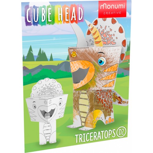 3D Triceratops coloring book