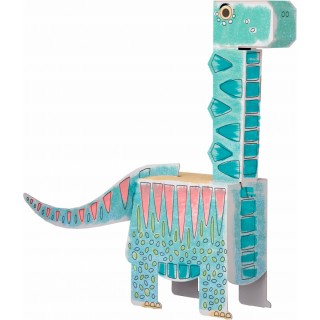 3D Brontosaurus coloring book