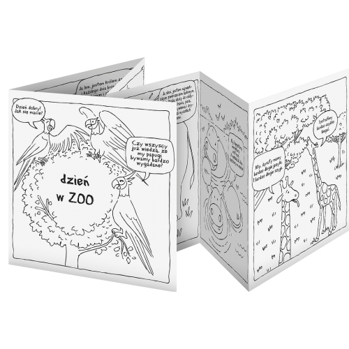 Coloring Book Accordion Book A Day At The Zoo