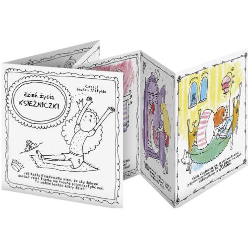 Coloring Book Day in the Life of a Princess Accordion Book