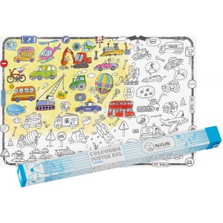 Coloring book Vehicles poster