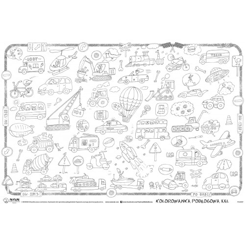 Coloring book Vehicles poster
