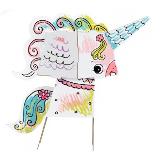 3D Unicorn Coloring Book