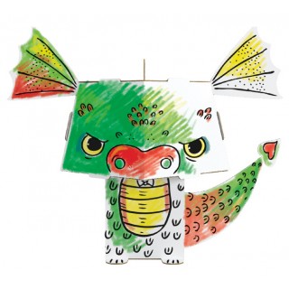 3D dragon coloring book