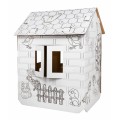 House XXL with horses 3D coloring book for children