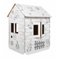 House XXL with a car 3D coloring book for children