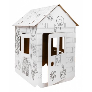 House XXL with a car 3D coloring book for children