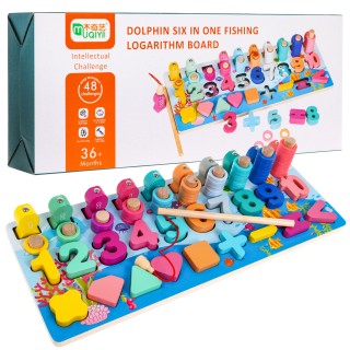 Wooden set of games for learning