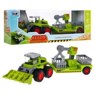 Metal Combine with Trailer