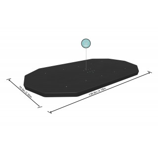 Power Steel Pool Cover 427 x 250 cm BESTWAY