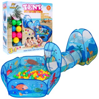 Tent with balls
