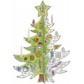 3D coloring book Christmas tree