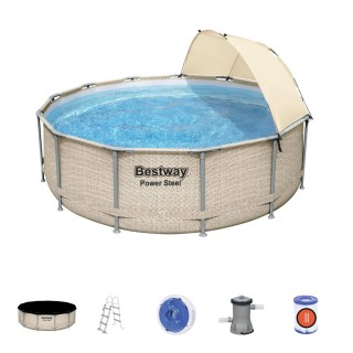 Frame Pool with Visor 13FT 396x107 cm Power Steel BESTWAY