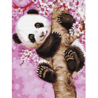 Painting by numbers 30x50 Playful panda