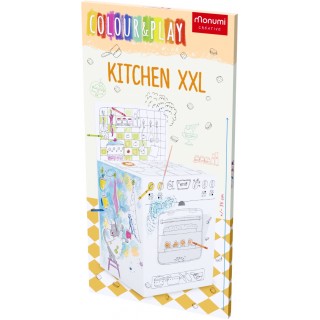 Spatial kitchen XXL coloring book for children