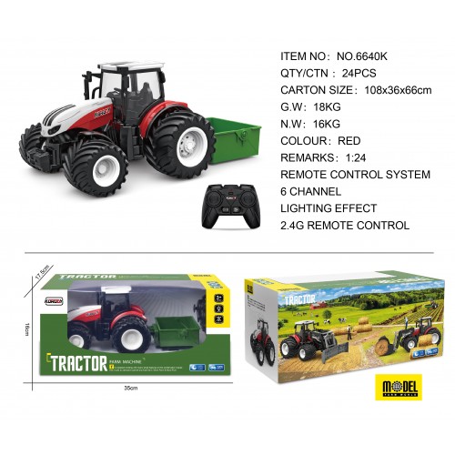 Red R/C Tractor + Accessories