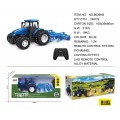 Blue R/C Tractor With Plow