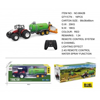 Red R/C Tractor With Tanker