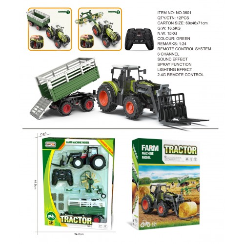 Green R/C Tractor + Accessories