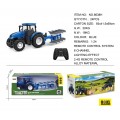 Blue R/C Tractor With Plow