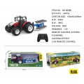 Red R/C Tractor With Plow