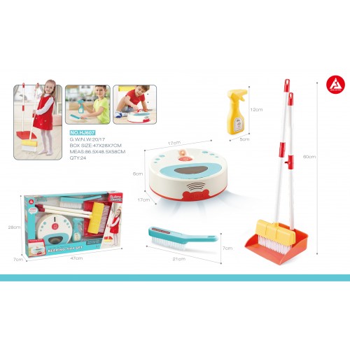 Cleaning kit with vacuum cleaner