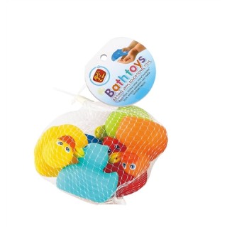Set of rubber colored ducklings