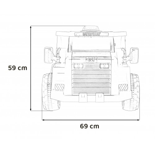 Yellow Caterpillar Dump Truck