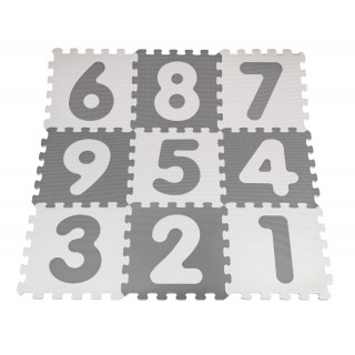 Numbers Gray Antibacterial Foam Mat