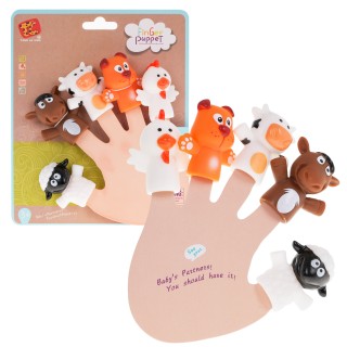 Farm Rubber Puppet Set